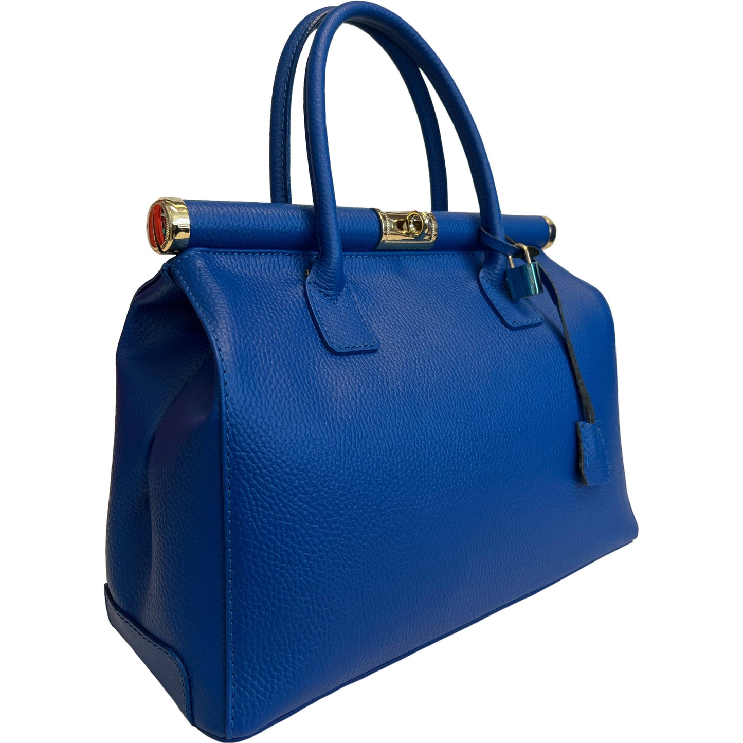 Electric Blue Leather Handbag