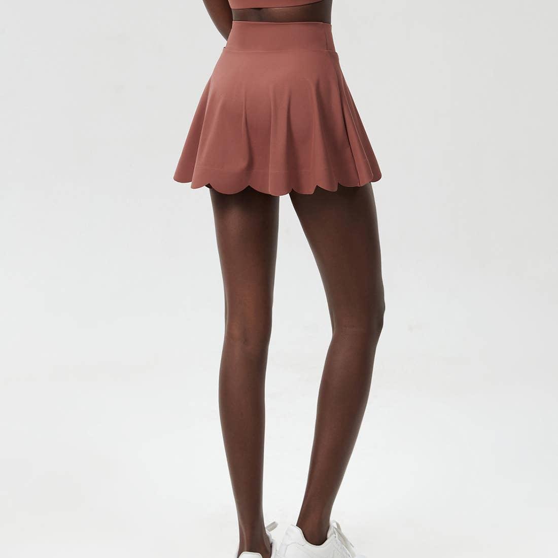 Lycra Quick-Dry Scalloped Tennis Skirt