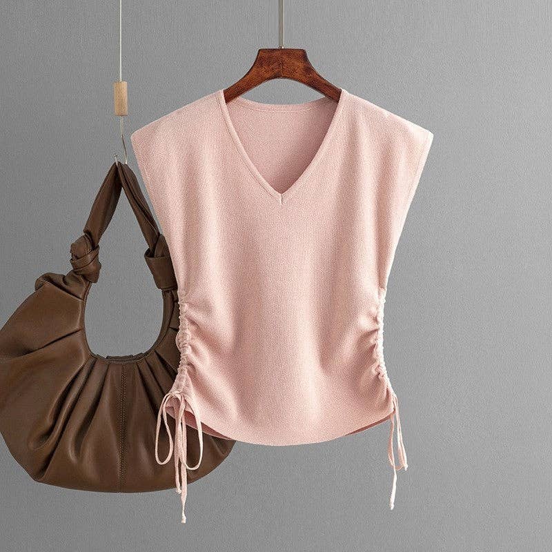 Knitted V Neck Top