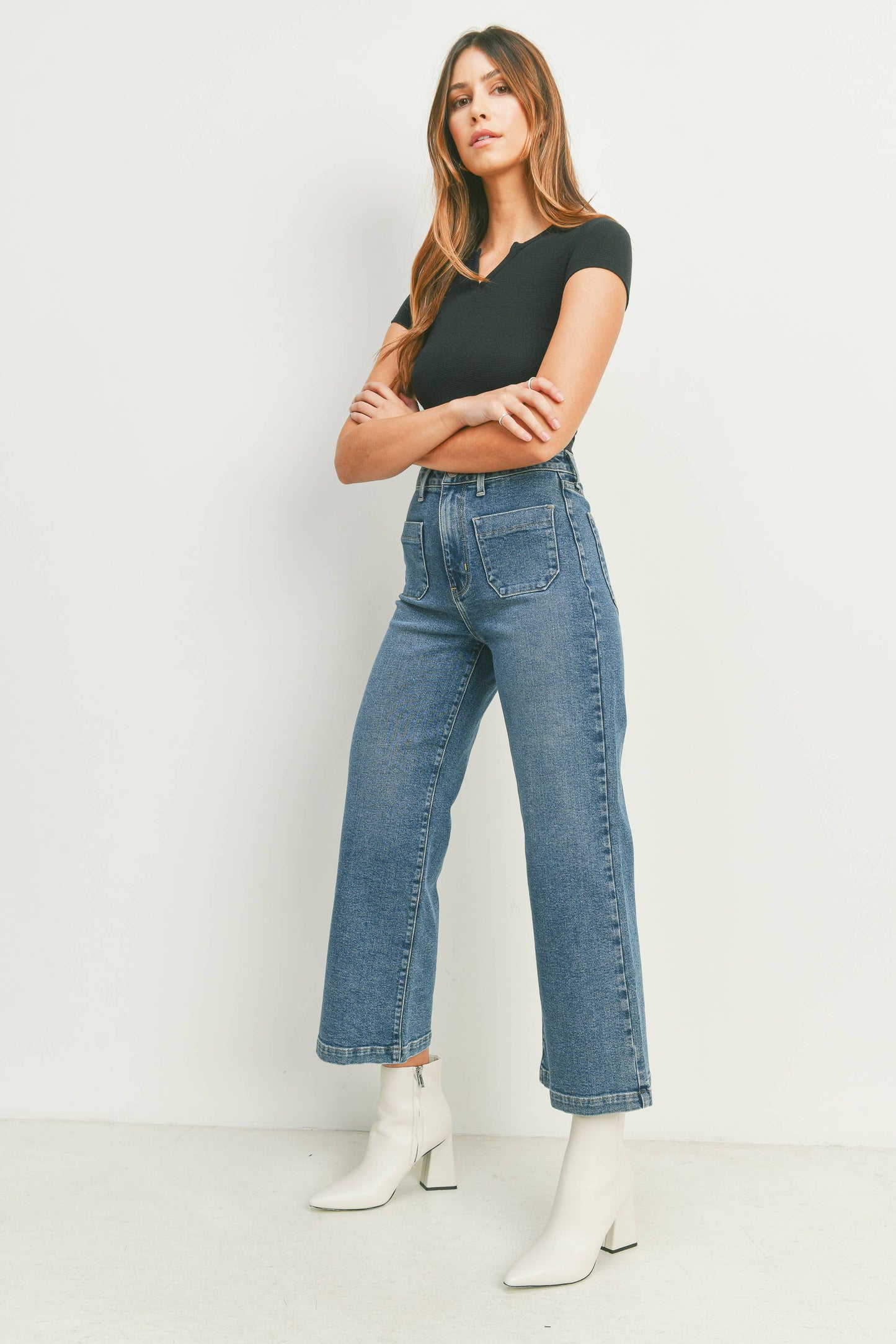 Patch Pocket Wide Leg