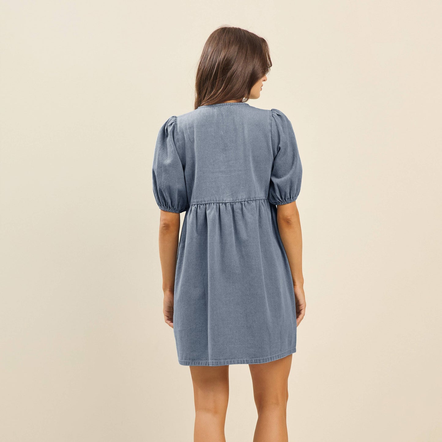 Denim babydoll dress