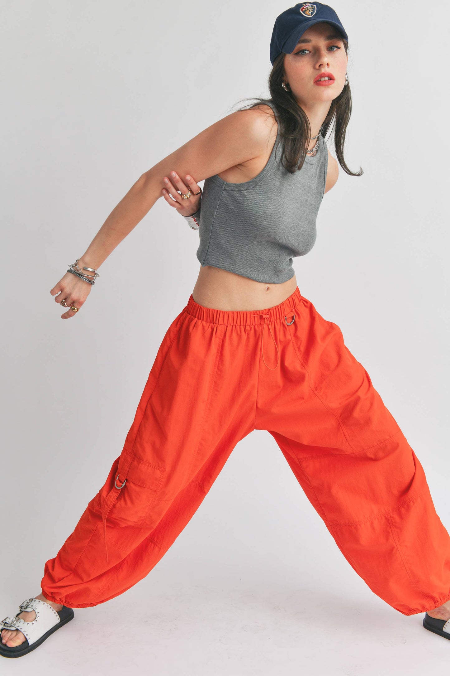 Orange Parachute Pant