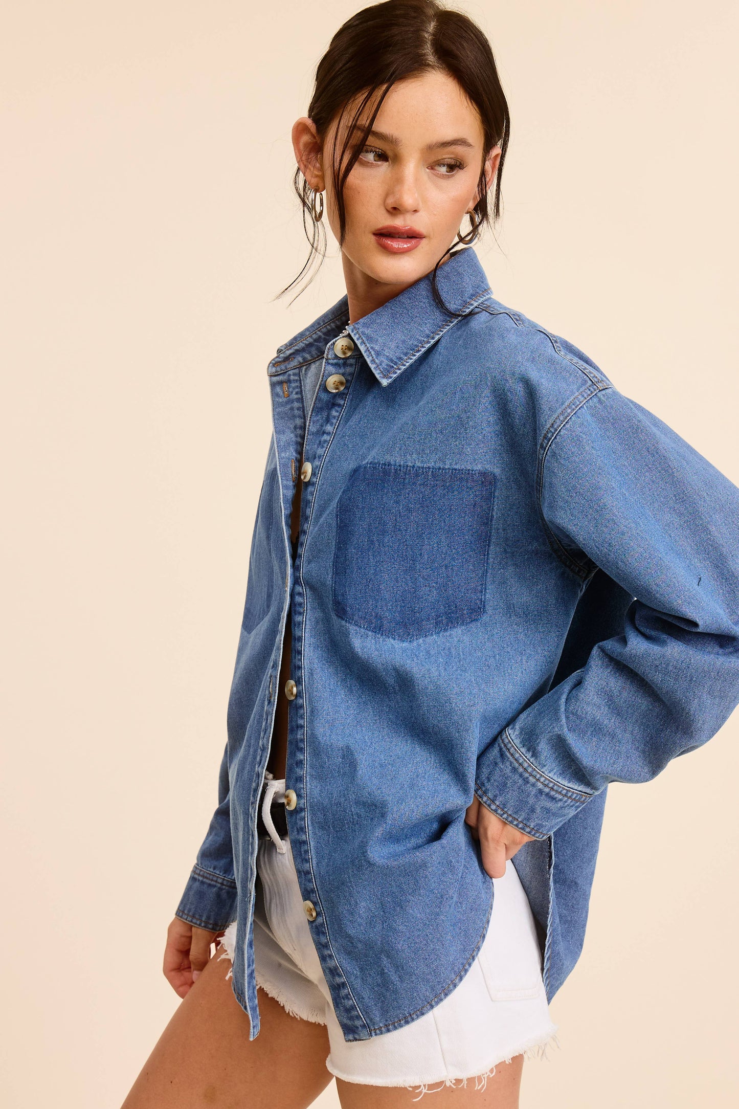 Buttoned Denim Shirt