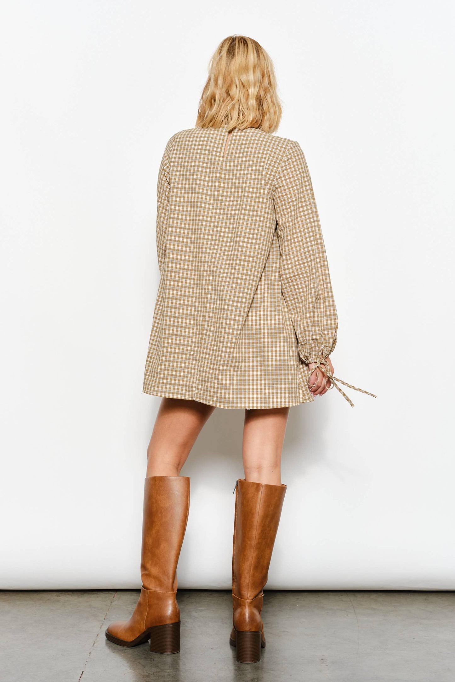 KARA PLAID MINI DRESS