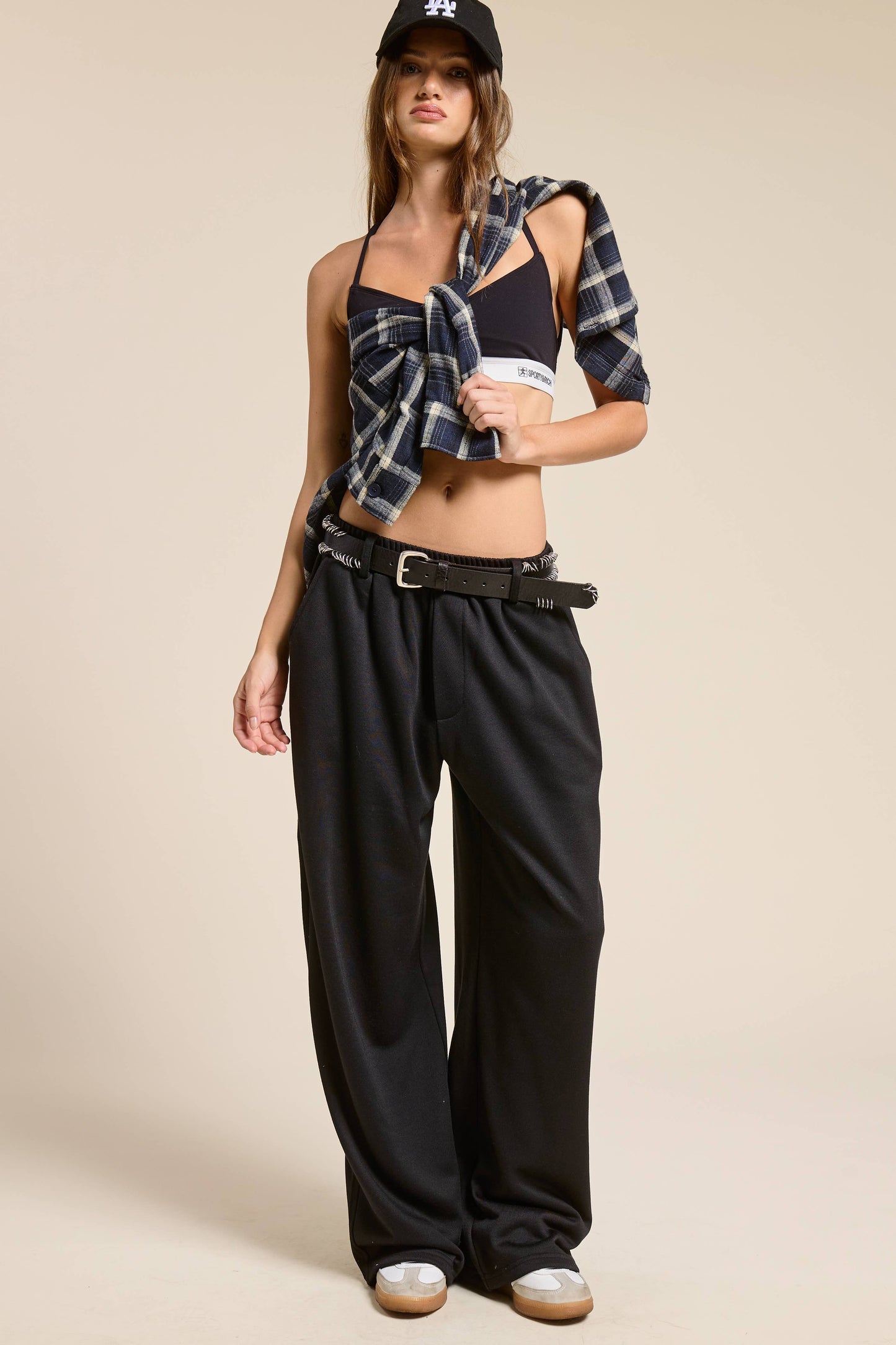 Tailored Wide Leg Knit Sweatpants