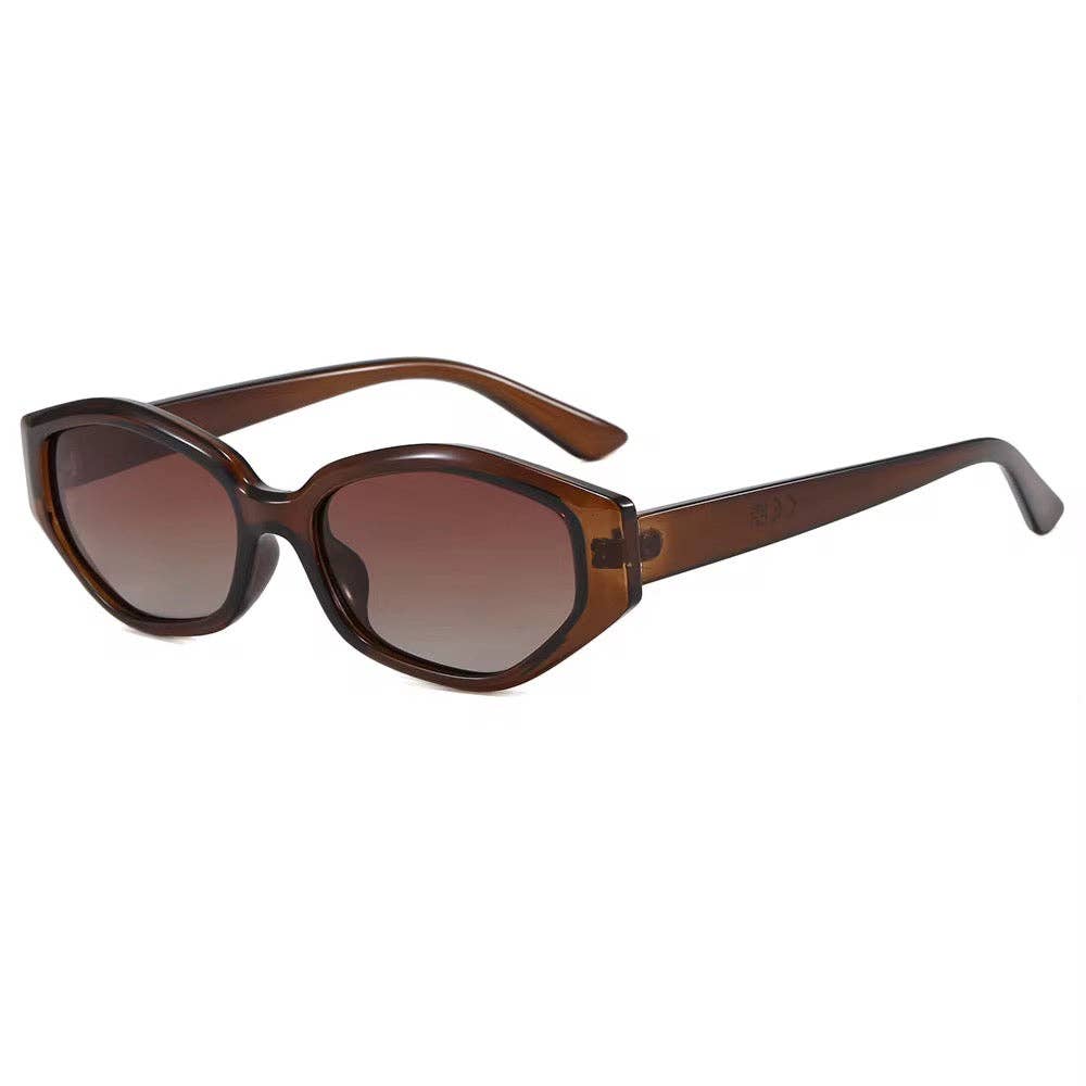 Danielle Cat Eye Sunglasses in Brown