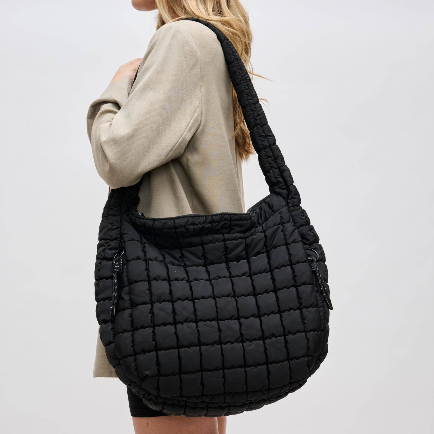 Quilted Puffer Nylon Hobo