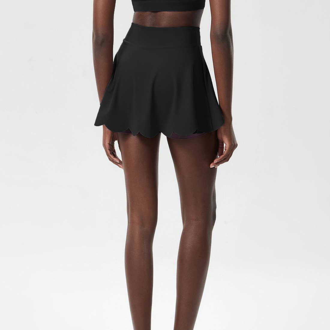 Lycra Quick-Dry Scalloped Tennis Skirt