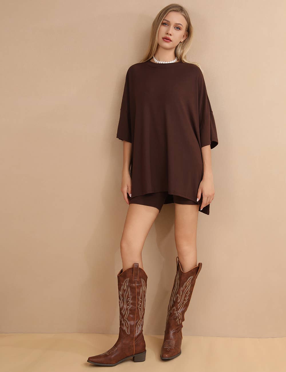 Oversized Casual Tee Set