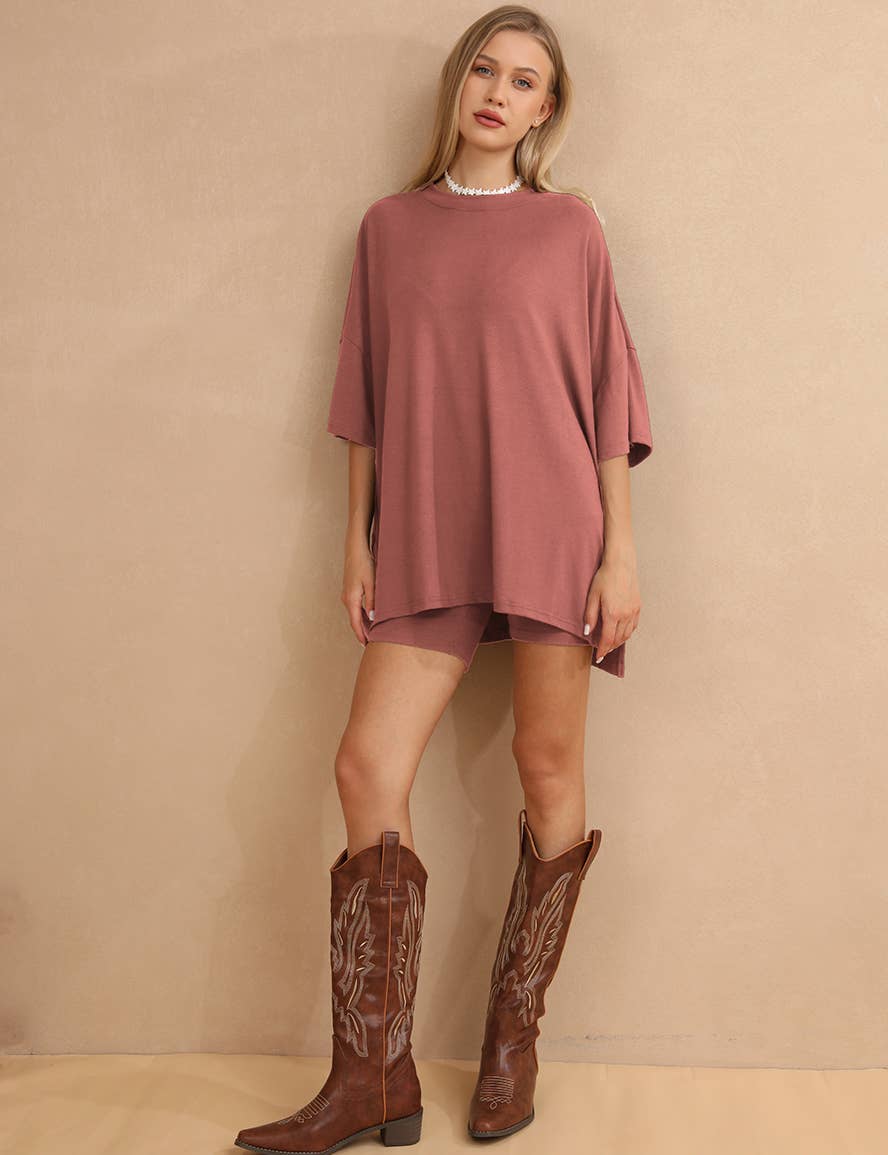 Oversized Casual Tee Set