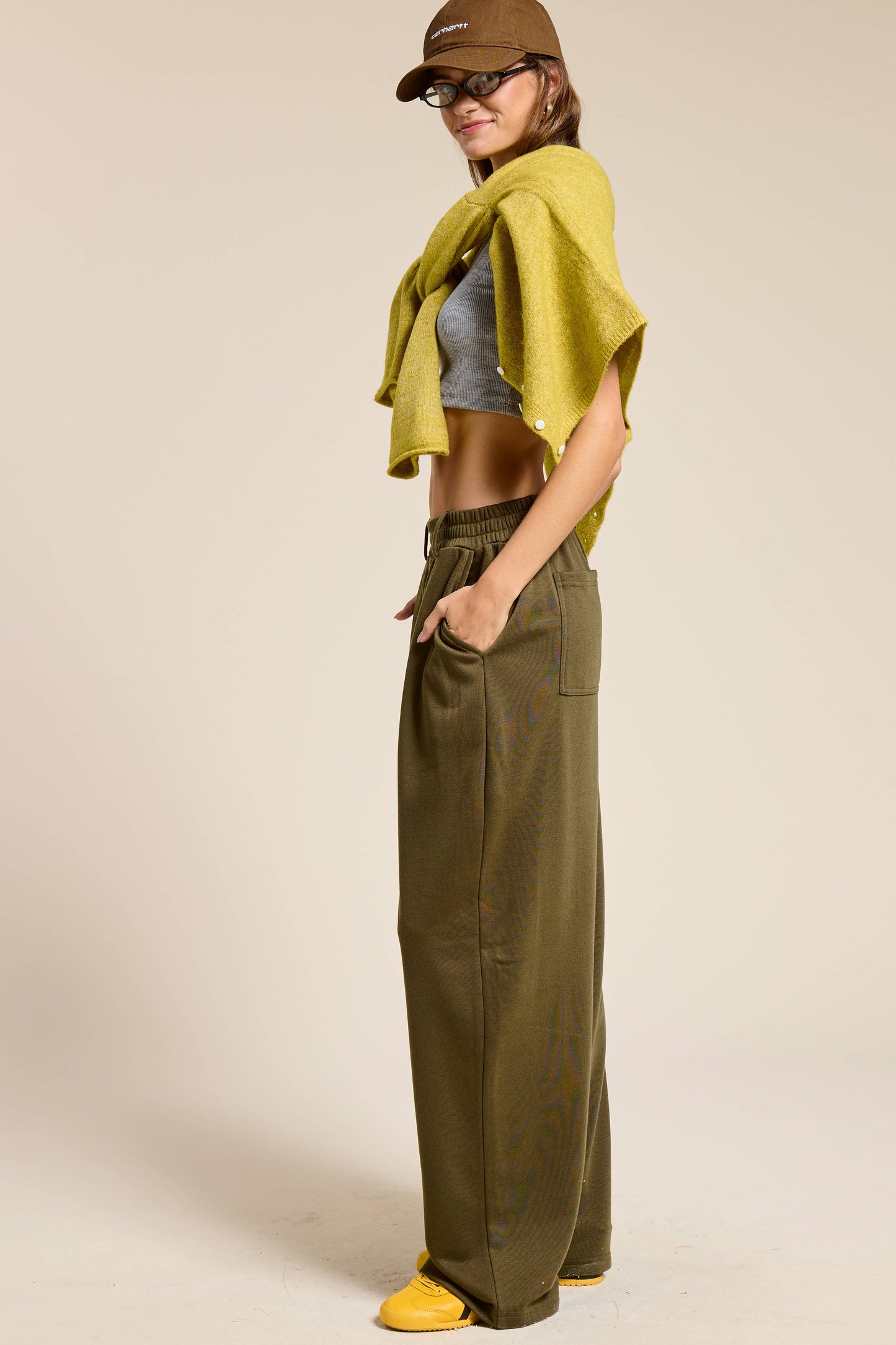 Tailored Wide Leg Knit Sweatpants