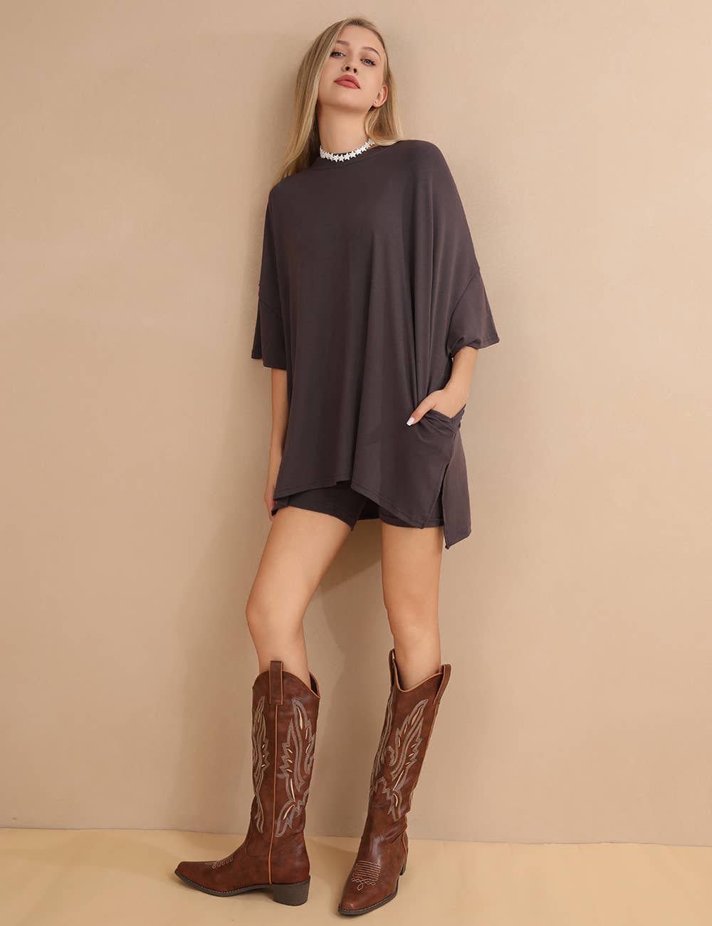 Oversized Casual Tee Set