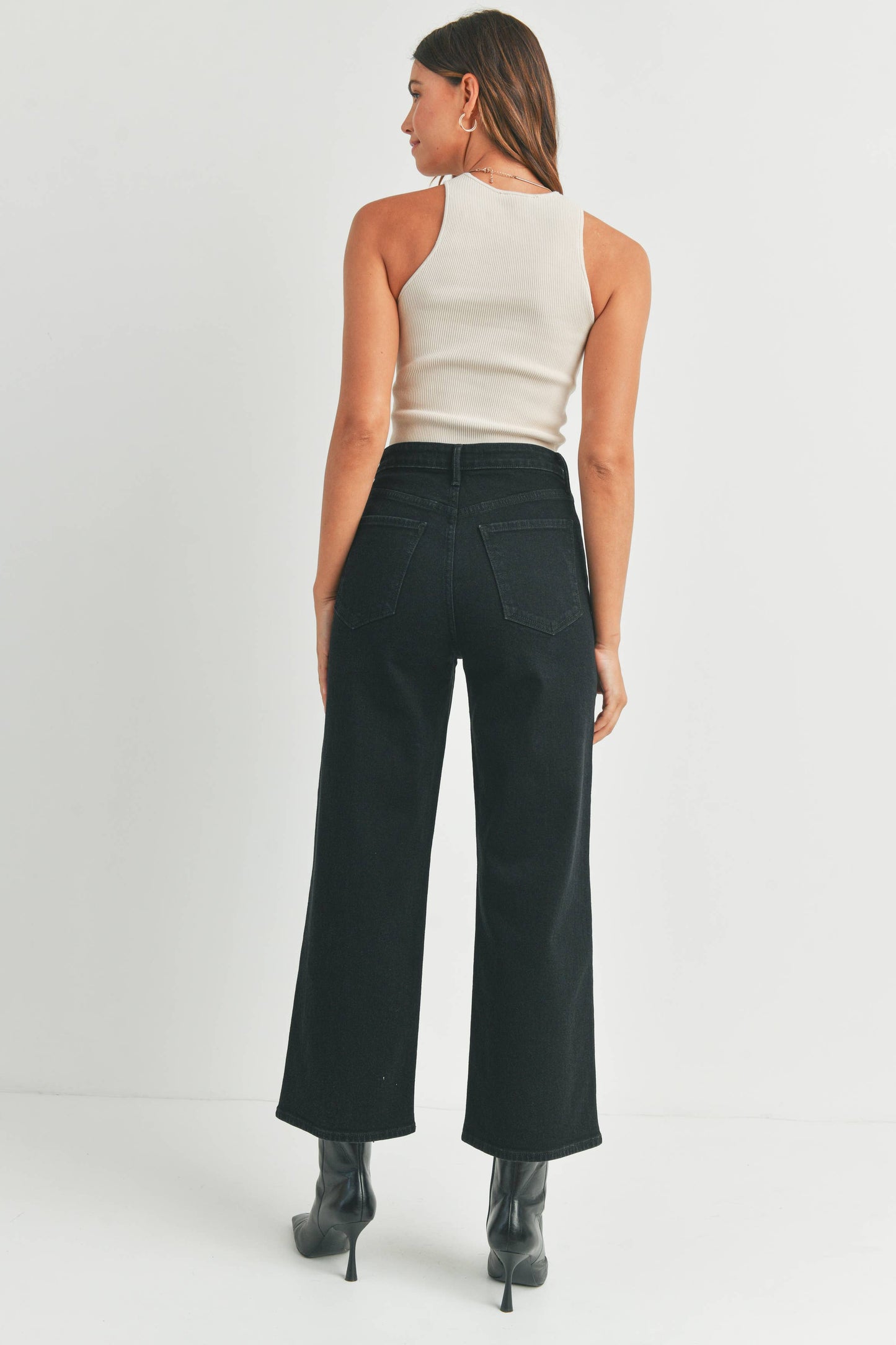 Black Cargo Wide Leg