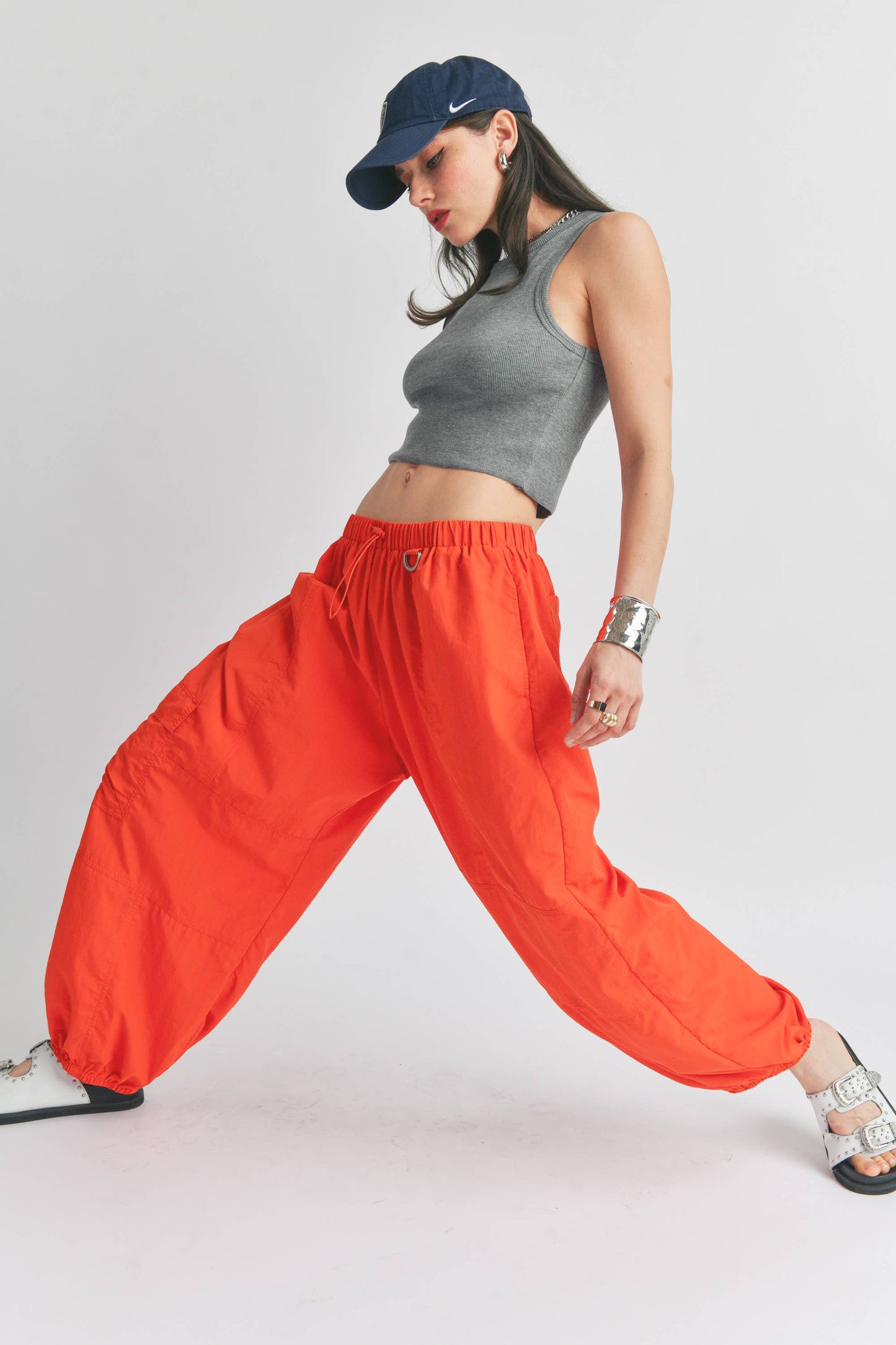 Orange Parachute Pant