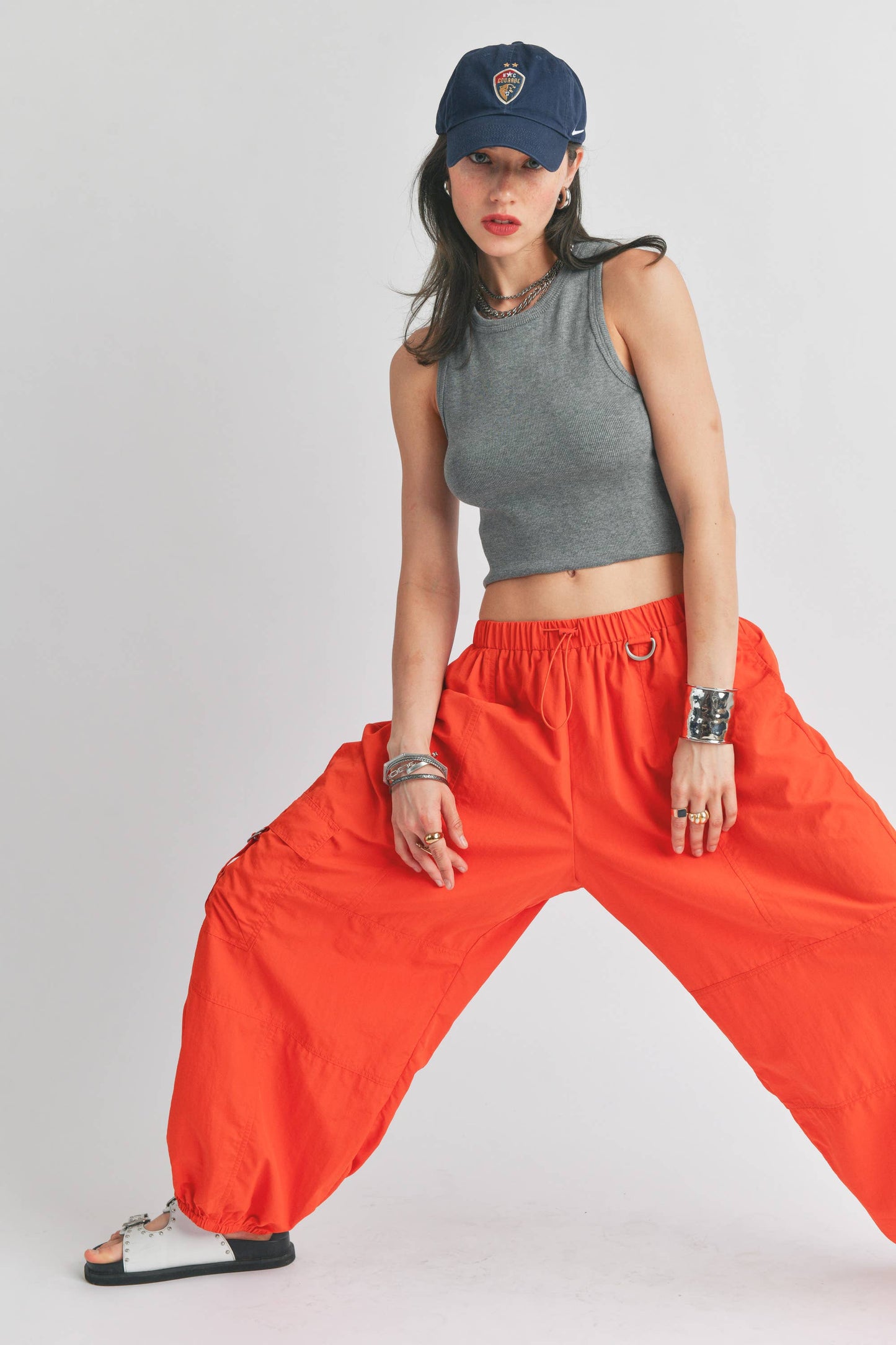 Orange Parachute Pant