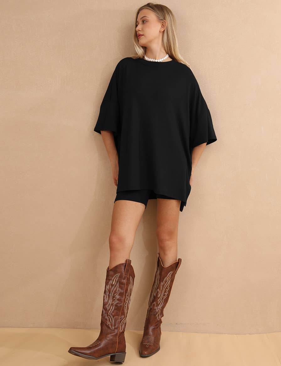 Oversized Casual Tee Set