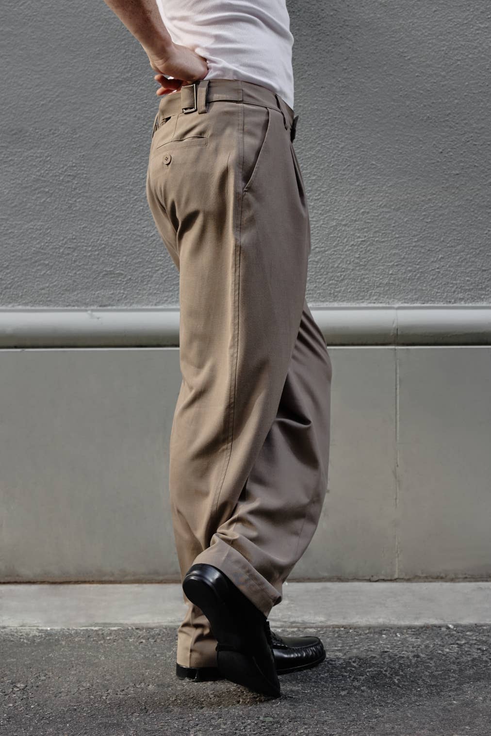 The William Pants | Adjustable Waist Belt Trousers