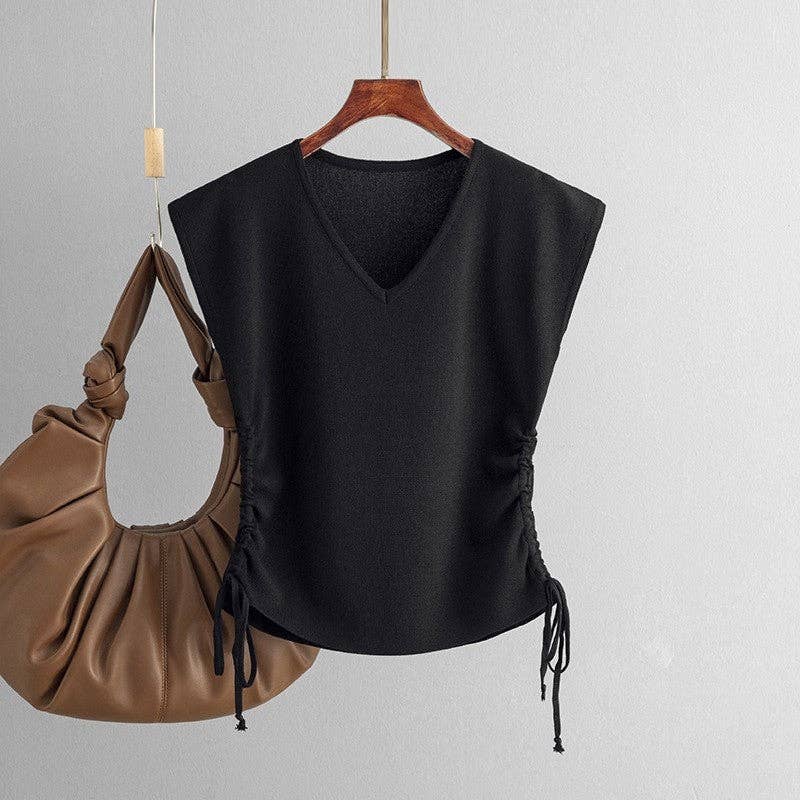 Knitted V Neck Top