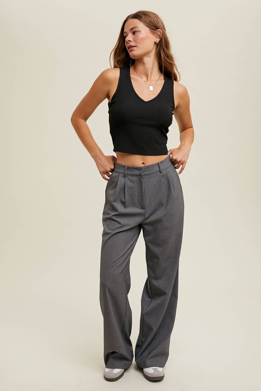 RIBBED PADDED BRA TANK TOP