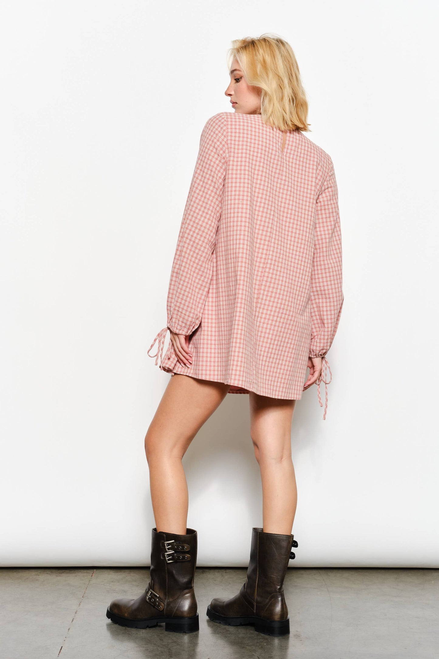 KARA PLAID MINI DRESS