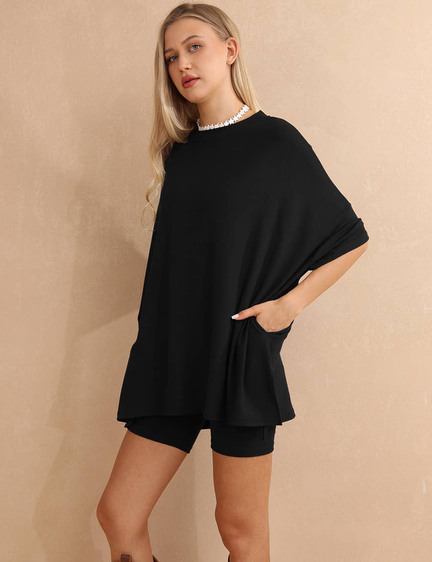 Oversized Casual Tee Set