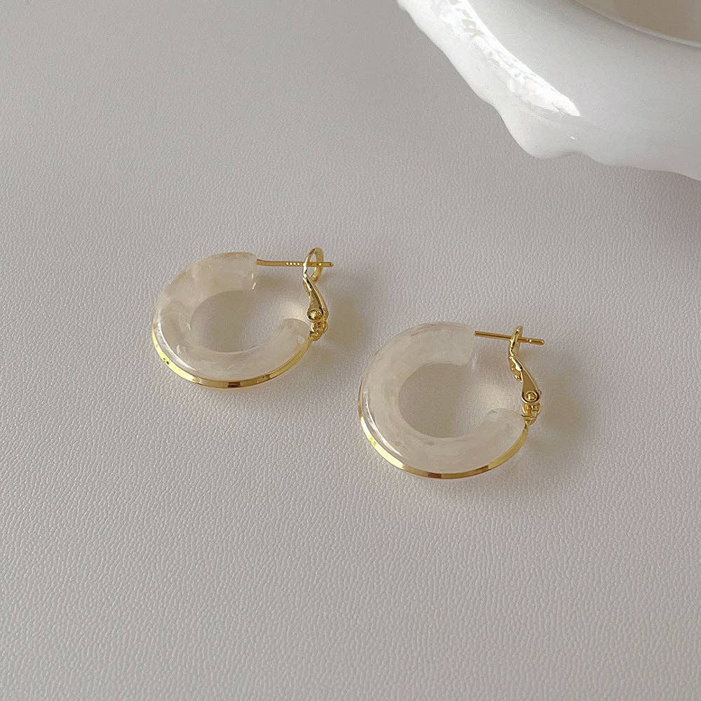 Candy Color Metal Hoop Earrings