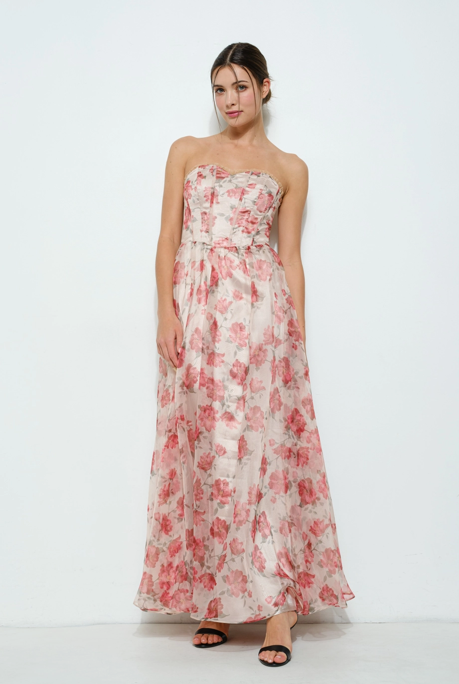 Rose Maxi Strapless Dress