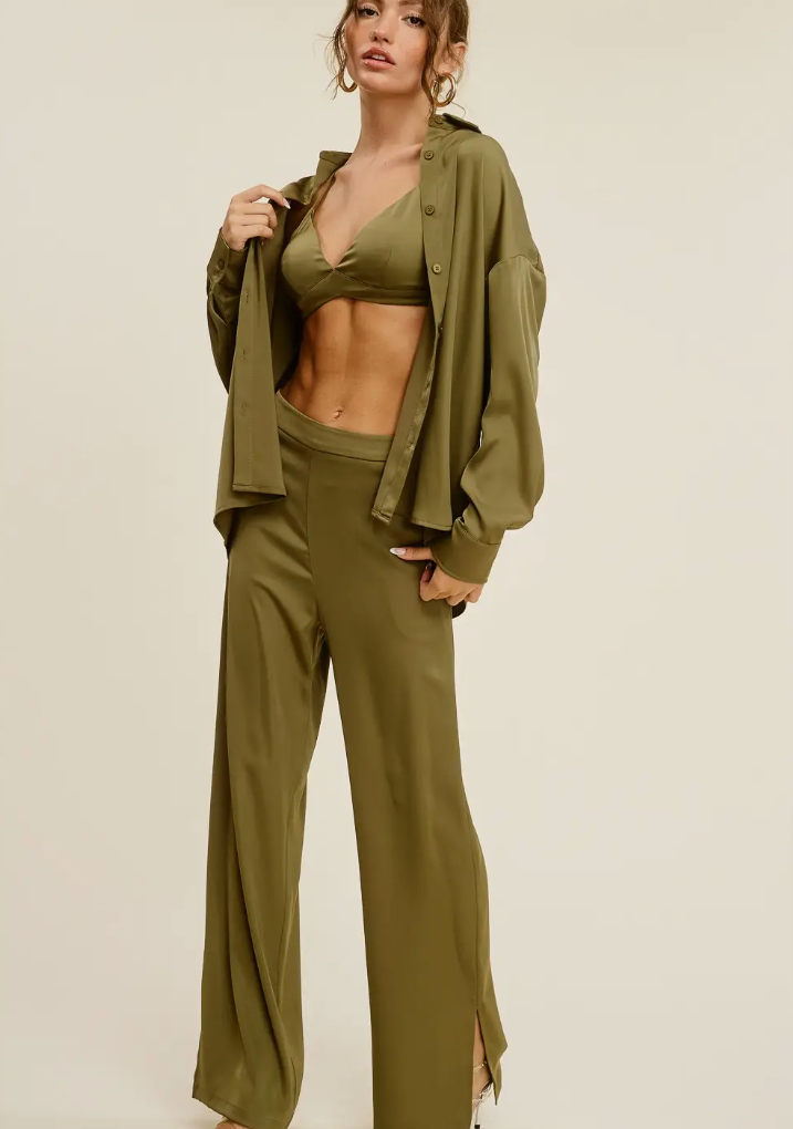 Satin Three Piece Set