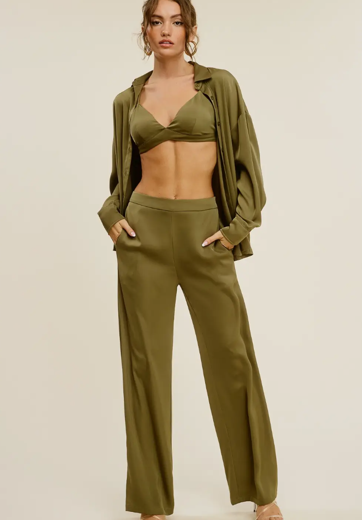 Satin Three Piece Set