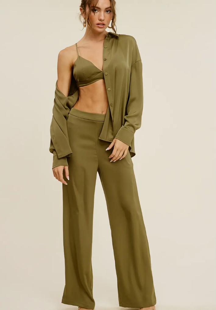 Satin Three Piece Set