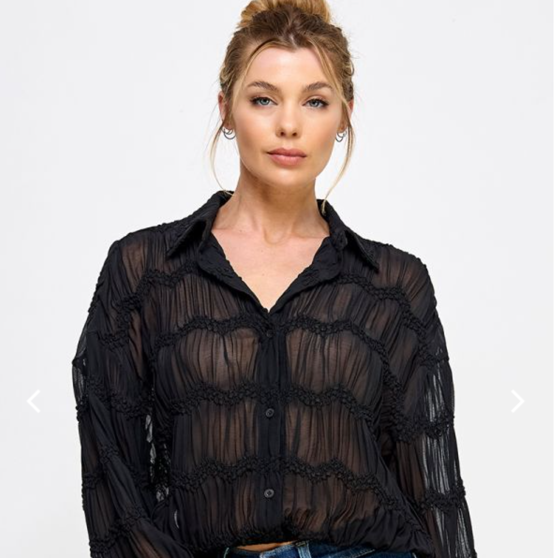 Butter Cream Sheer Top