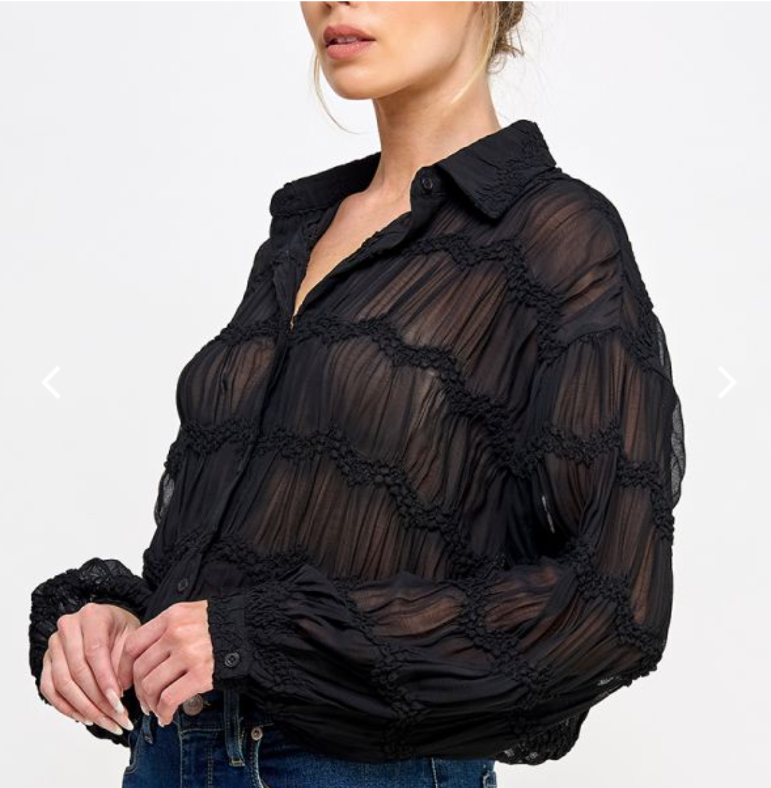 Butter Cream Sheer Top