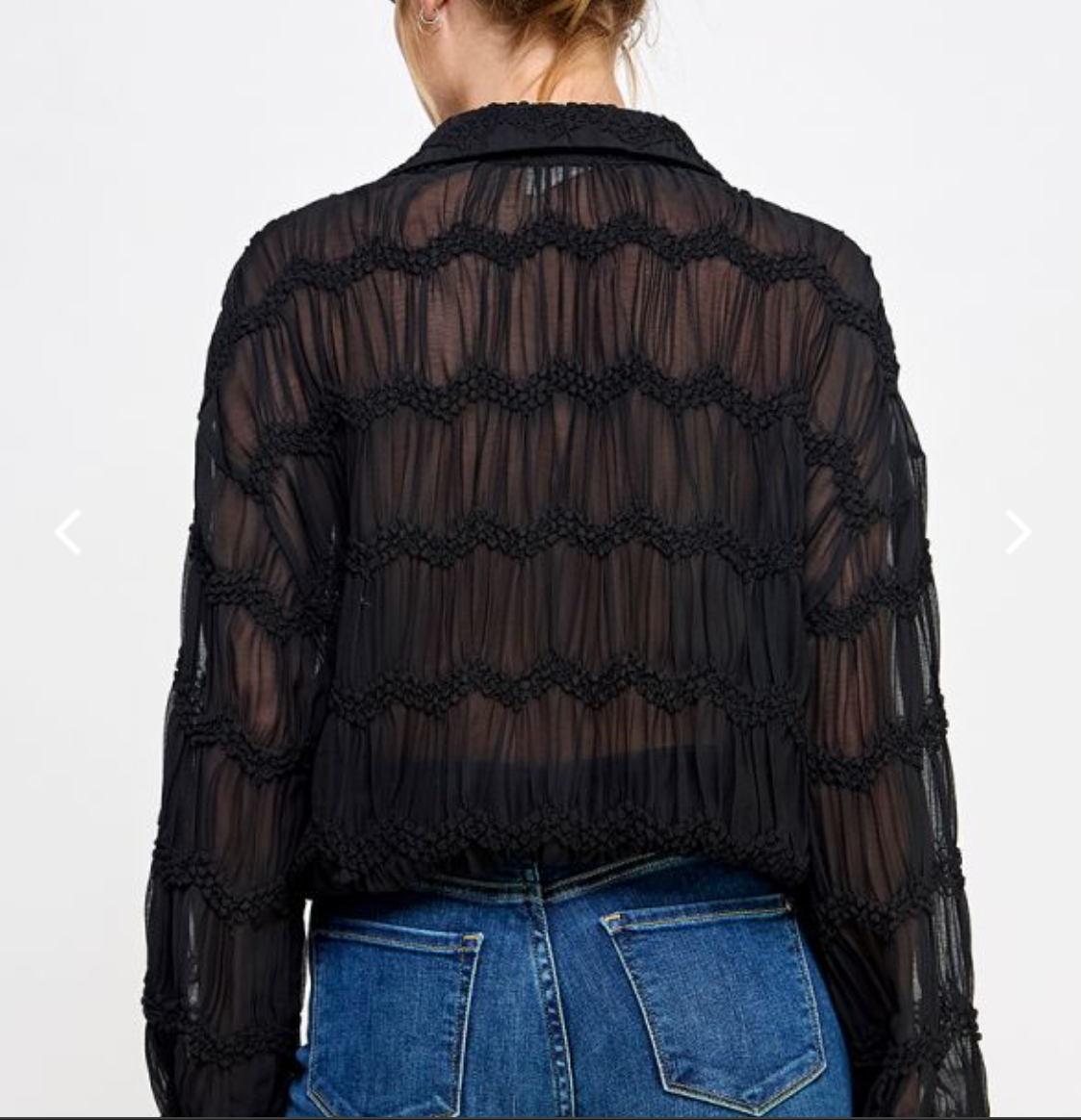 Butter Cream Sheer Top