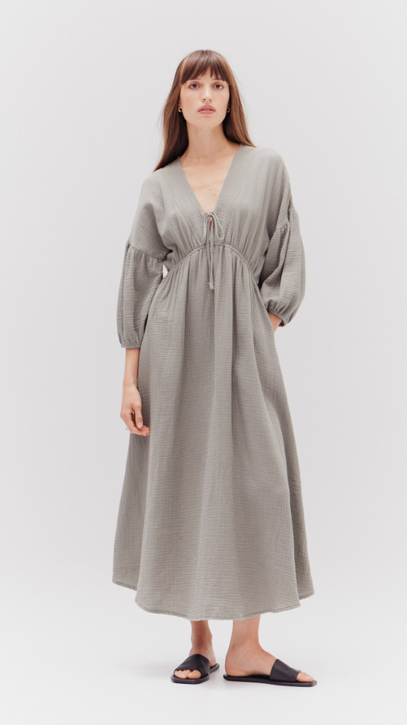 Gauze Midi Dress