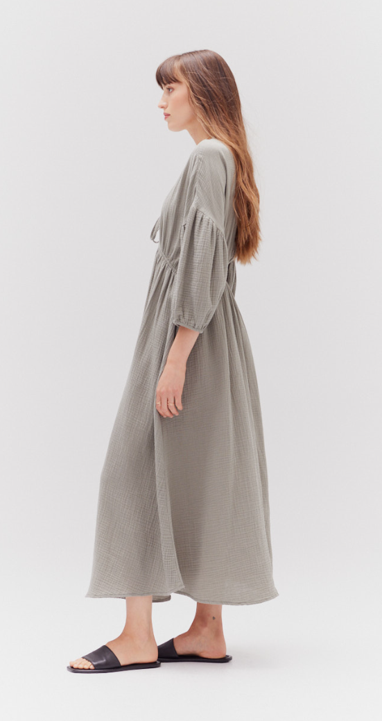 Gauze Midi Dress