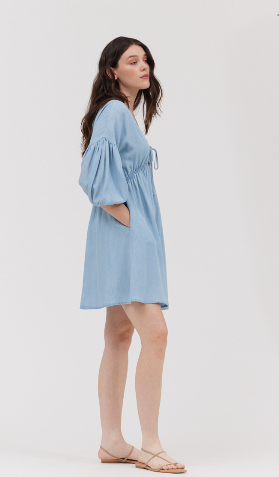 Chambray Mini Dress