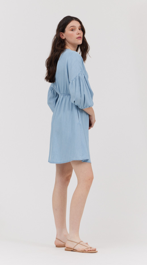 Chambray Mini Dress