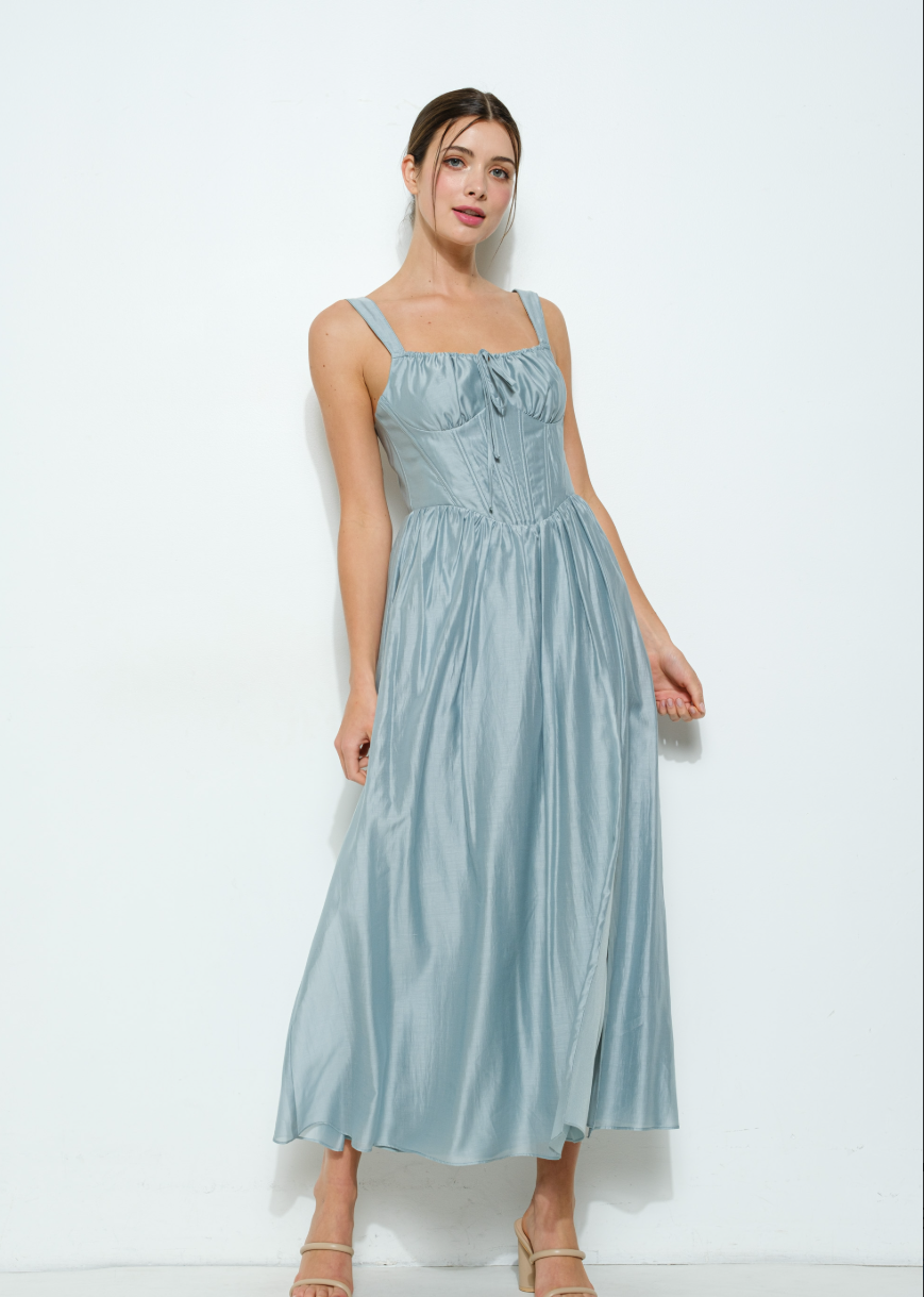 Mint Blue Corset Dress