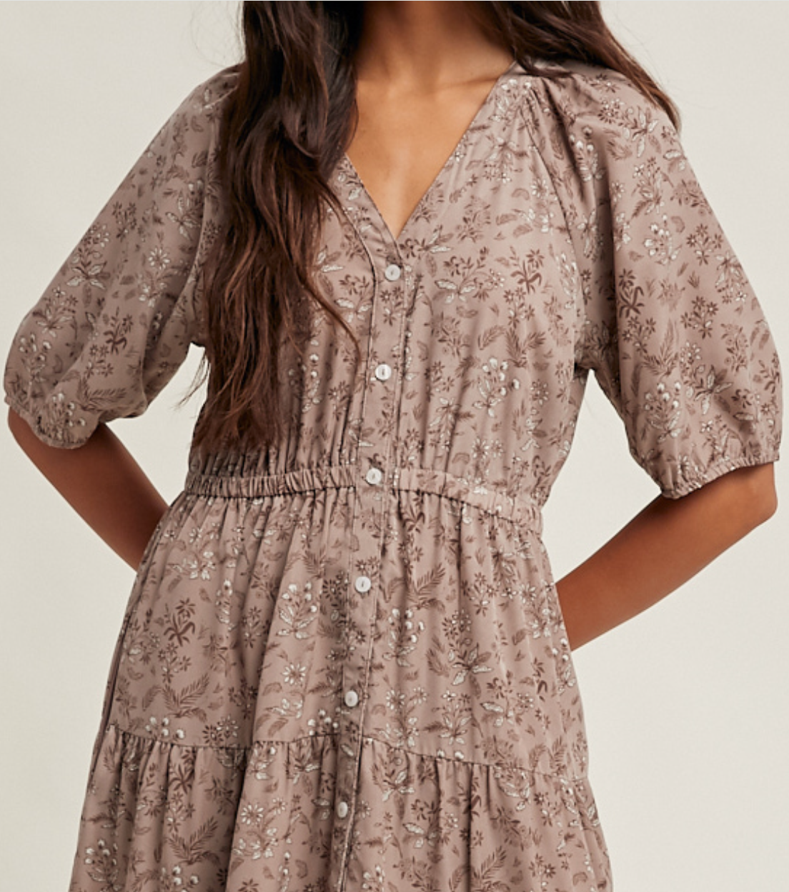 Floral Midi Tiered Dress