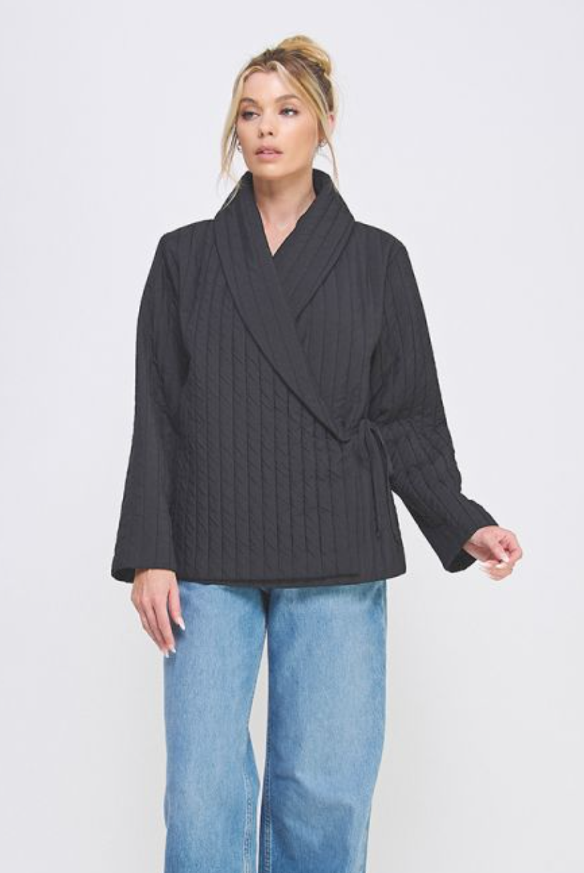 Soft Quilted Wrap Jacket