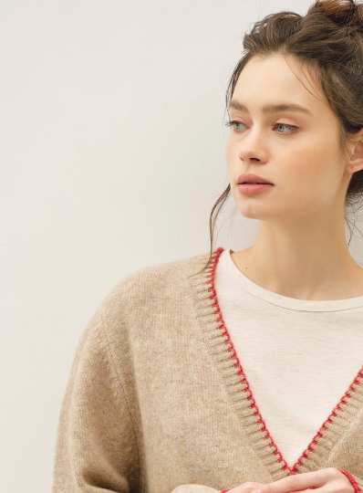 Picot Varsity Cardigan