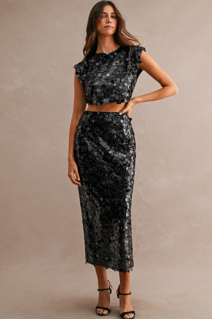 Sequin Skirt and Top Set