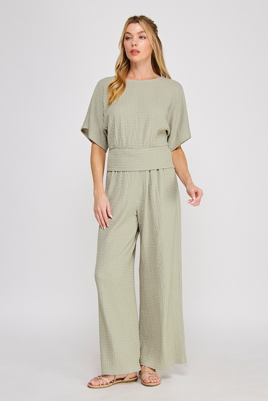 Textured Dolman Top