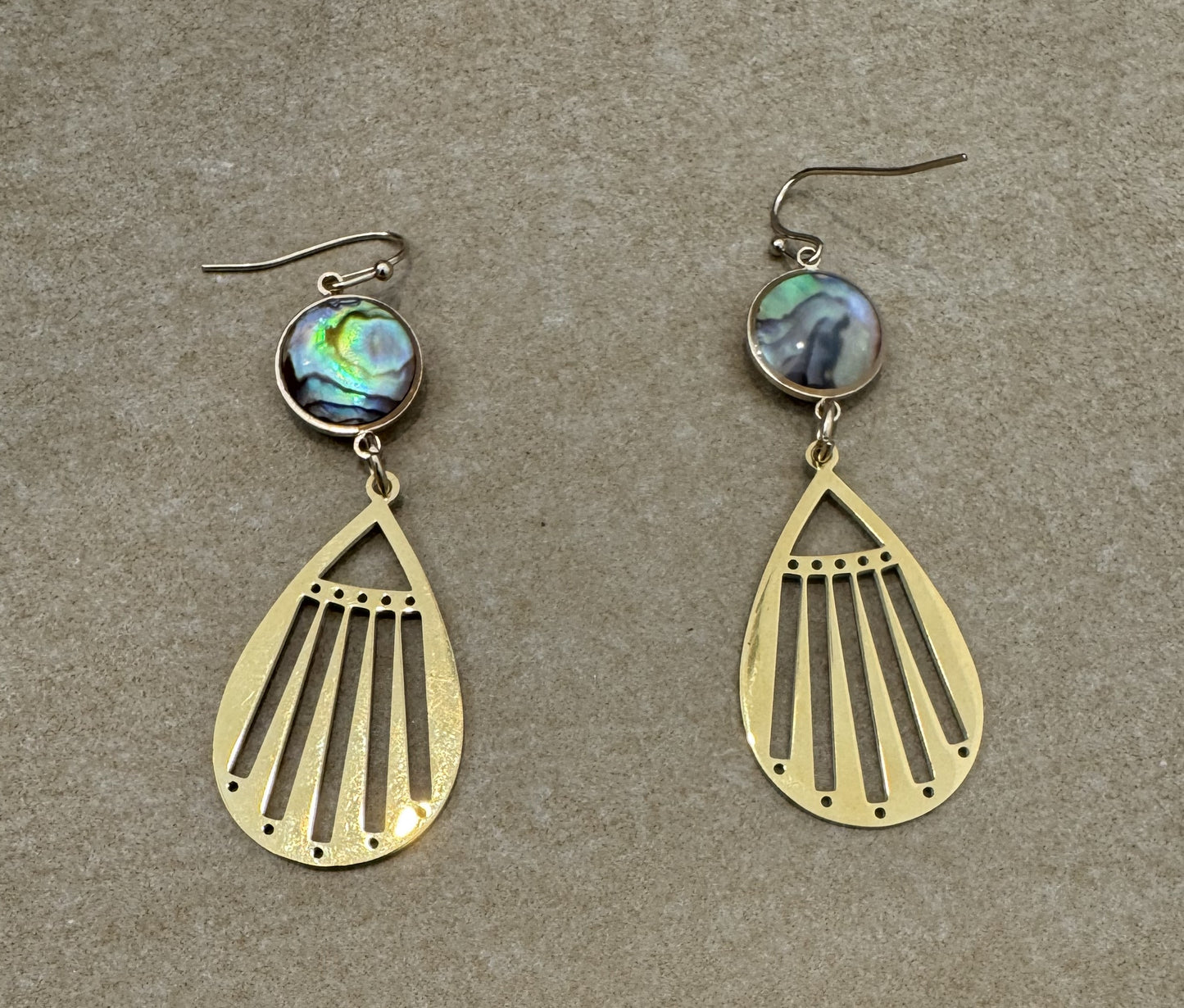 Abalone & Teardrop Sunburst Earrings
