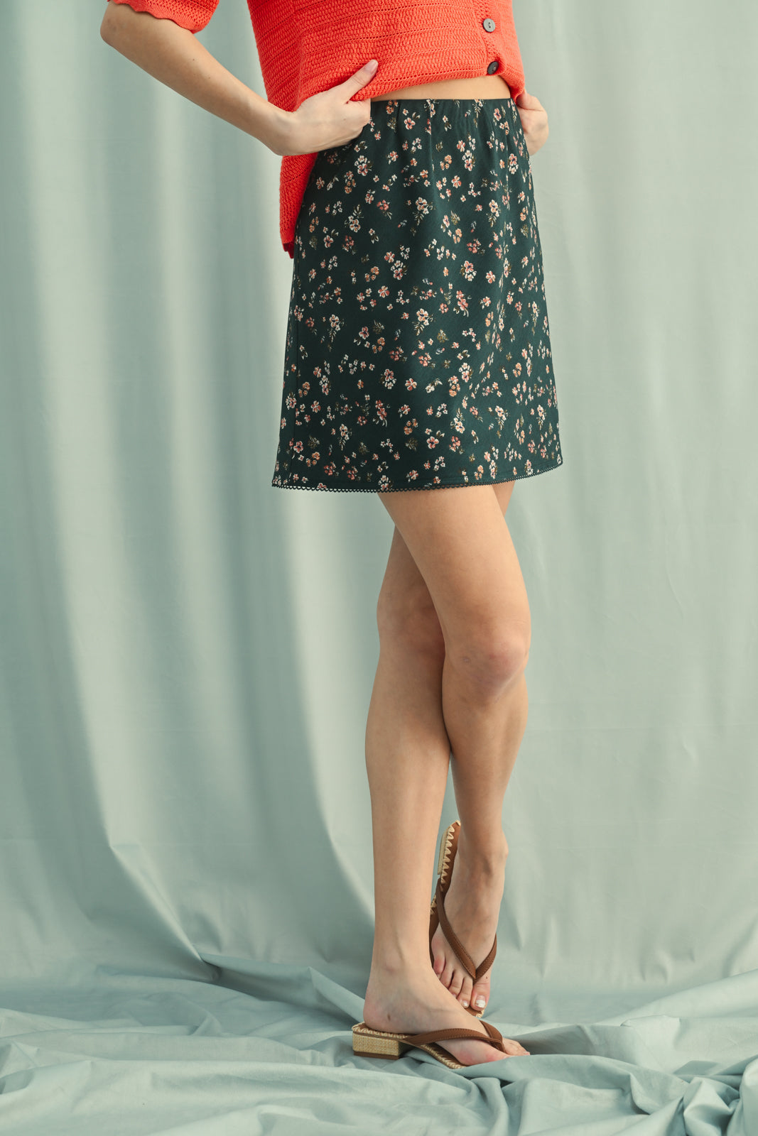 Floral Mini Skirt