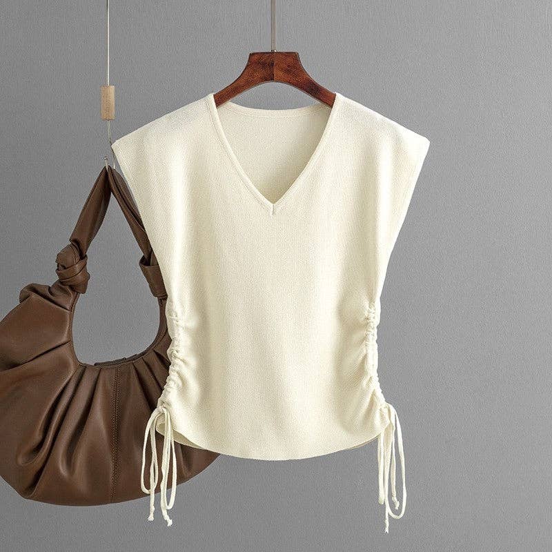 Knitted V Neck Top