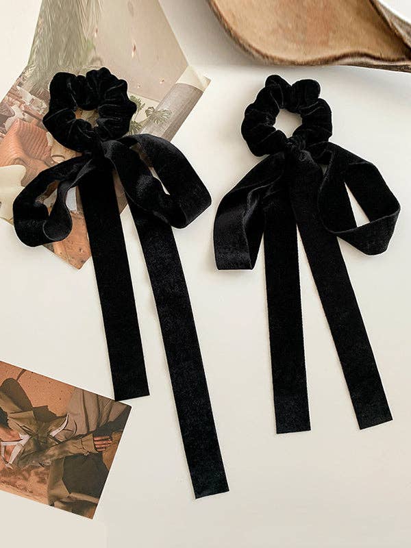 Vintage Bow Ribbon Scrunchie