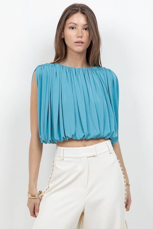 SLEEVELESS BALLOON TOP