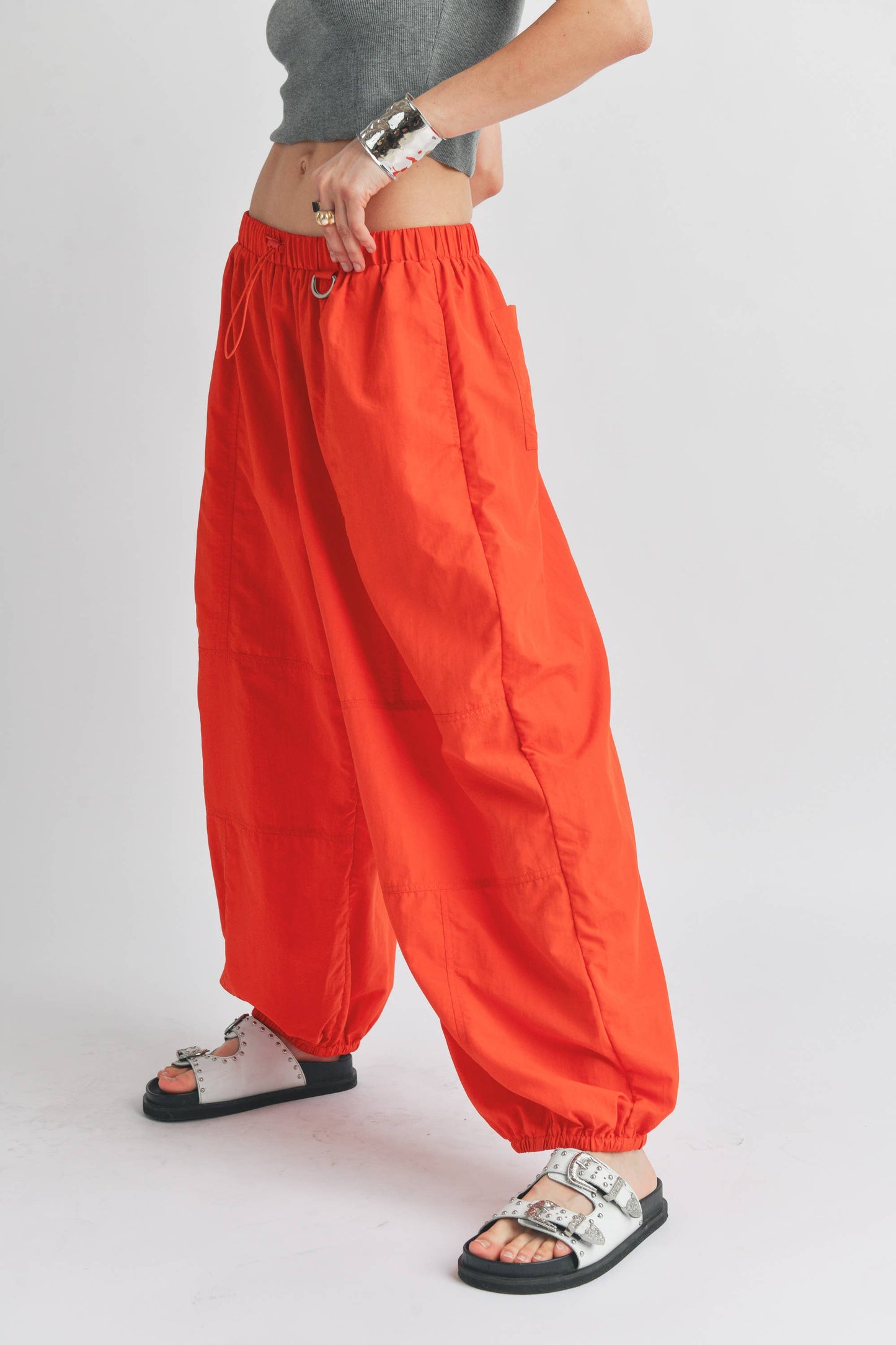 Orange Parachute Pant