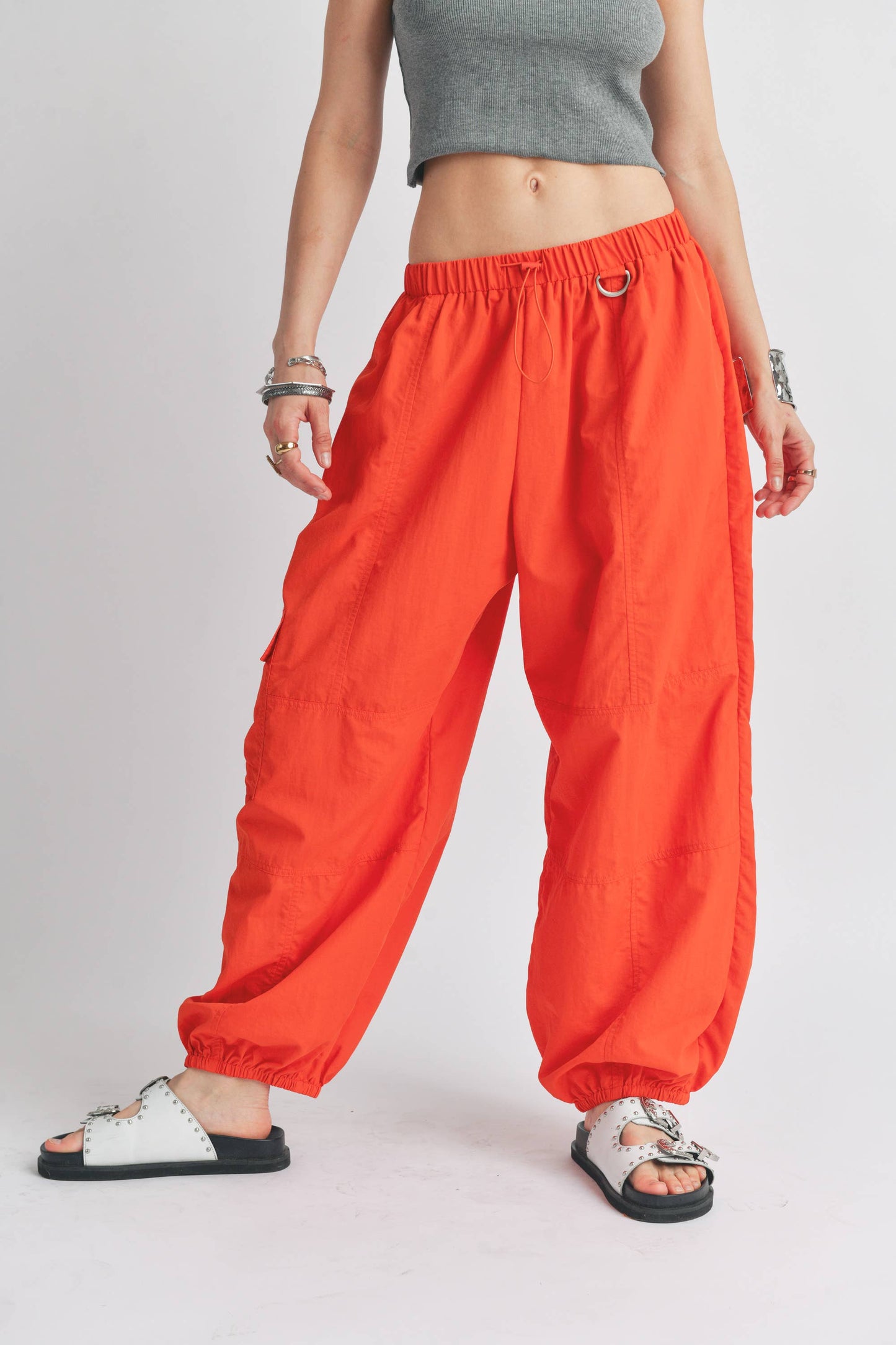 Orange Parachute Pant